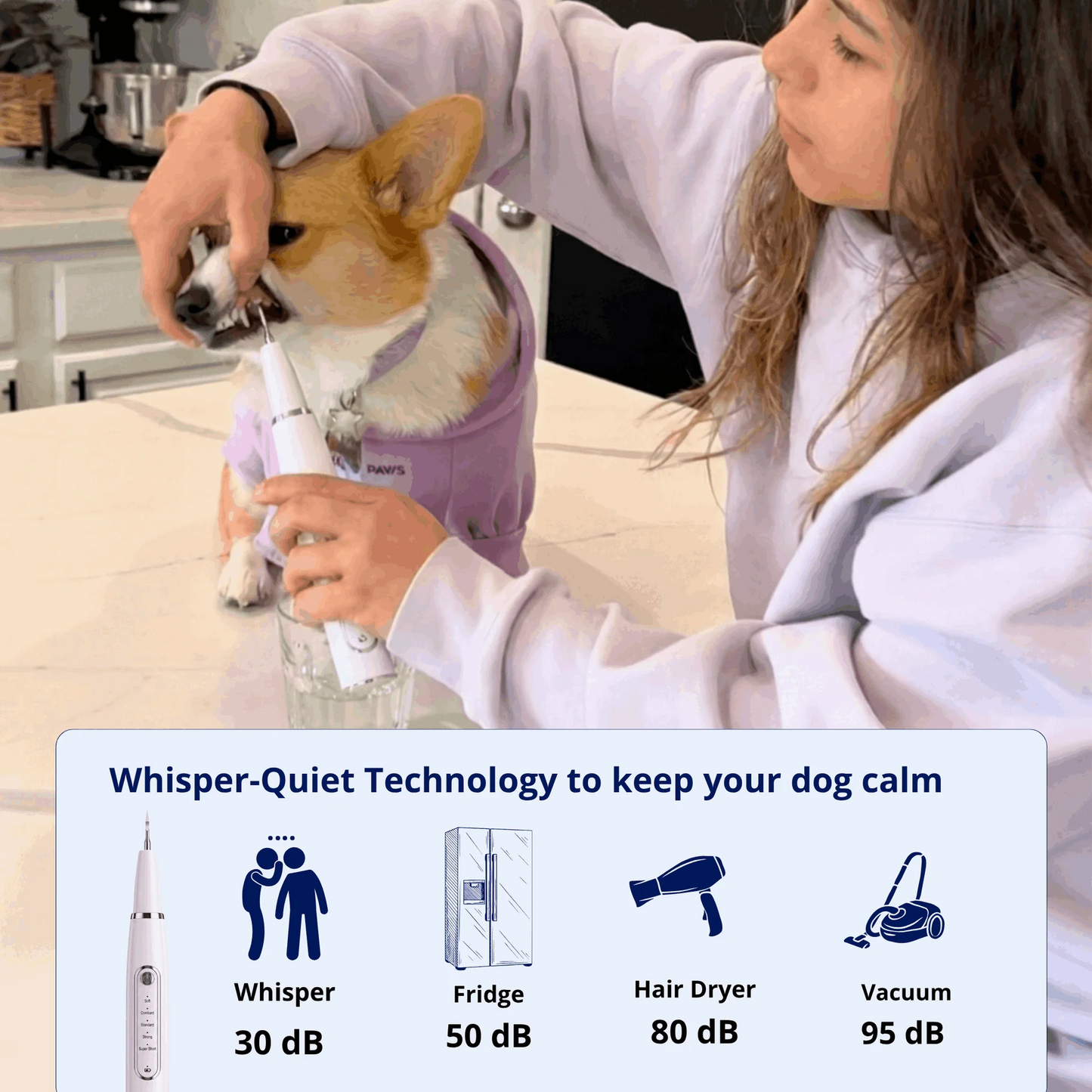 Silent Ultrasonic Plaque & Tartar Remover For Dogs