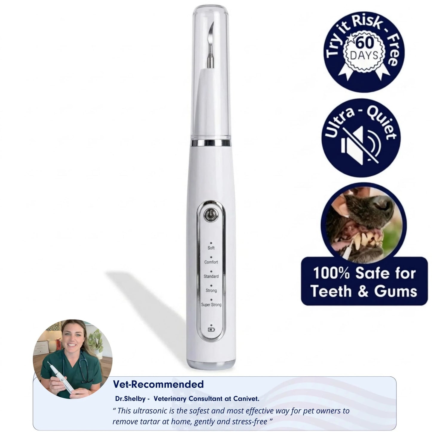 Silent Ultrasonic Plaque & Tartar Remover For Dogs